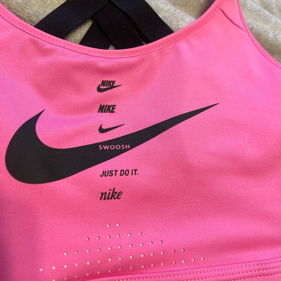 Nike Impact Strappy Women's Sports Bra Non-Padded High-Support - Pink💕 - Picture 3 of 9